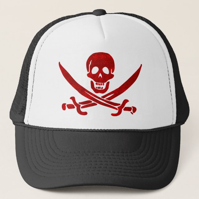 Casquette Drapeau Pirate Skull and Swords (Devant)