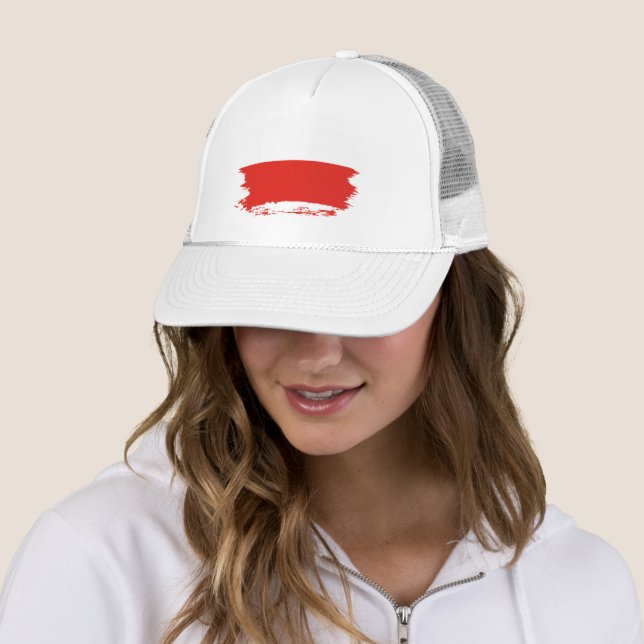 Casquette Drapeau polonais (En situation)