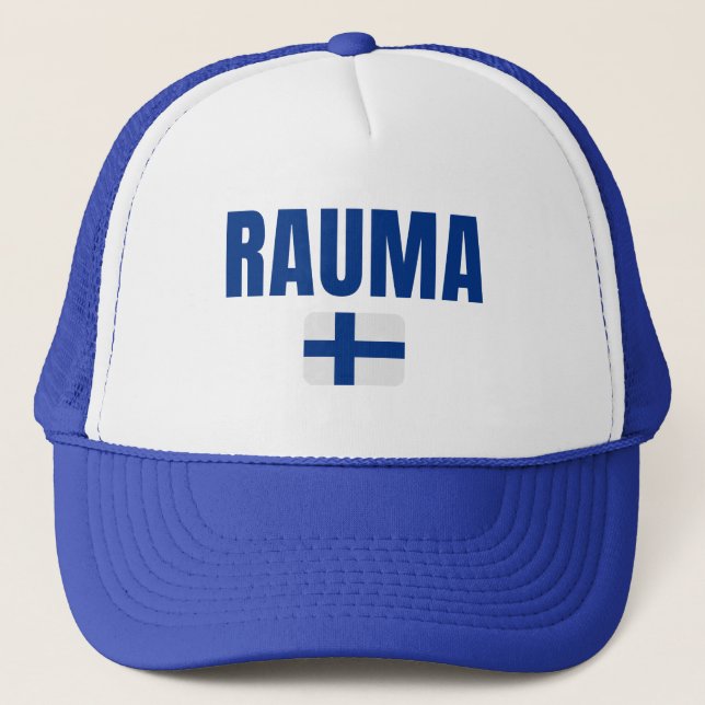 Casquette Drapeau RAUMA Finlande (Devant)