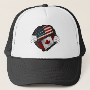 Casquette Drapeau révélateur à deux mains Customisé