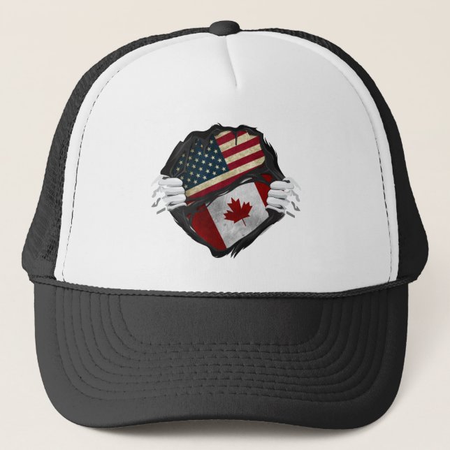 Casquette Drapeau révélateur à deux mains Customisé (Devant)