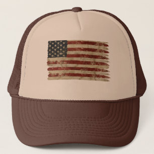 Casquette Drapeau USA Patiné