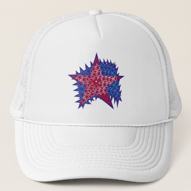CASQUETTE DRAPEAU USA STARS PAR MASANSER PIXELAT (Devant)