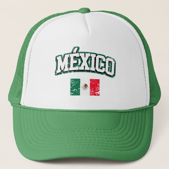 Casquette Drapeau Vintage du Mexique (Devant)