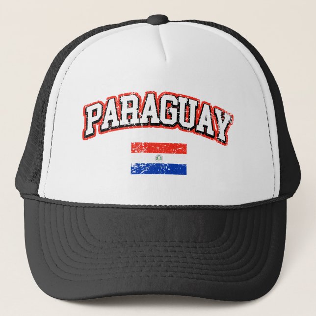 Casquette Drapeau Vintage du Paraguay (Devant)
