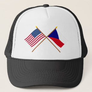 Casquette Drapeaux croisés des USA et de République Tchèque