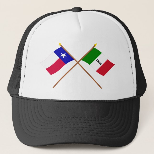 Casquette Drapeaux croisés du Texas et d'Alamo (Devant)