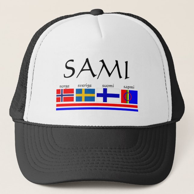 Casquette Drapeaux samis et scandinaves (Devant)