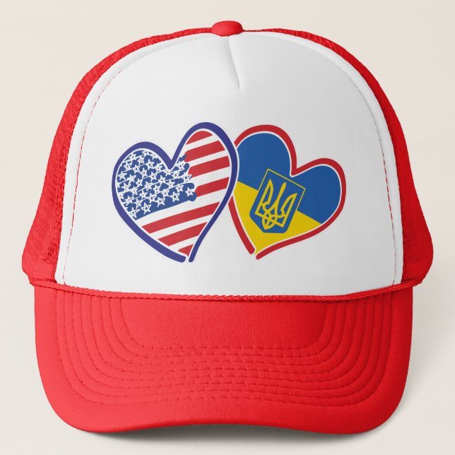 Casquette Drapeaux USA-Ukraine (Devant)