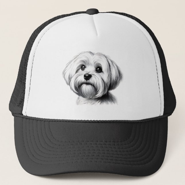 Casquette Drawing maltese (Devant)