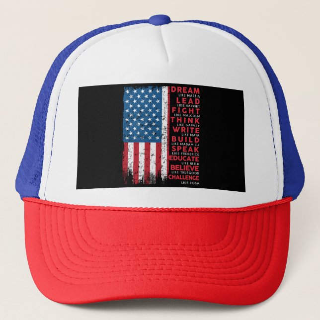 Casquette Dream Like Martin Vintage USA Drapeau cadeau (Devant)