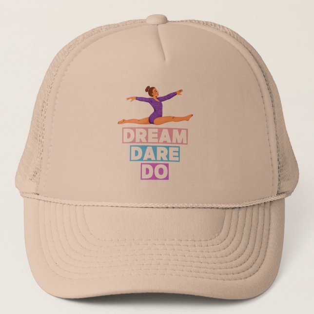 Casquette Dream Oser Do - Motivational Gymnastique Trucker H (Devant)