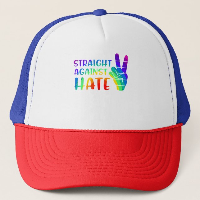 Casquette Droit contre la haine - LGBTQ+ Ally Pride (Devant)