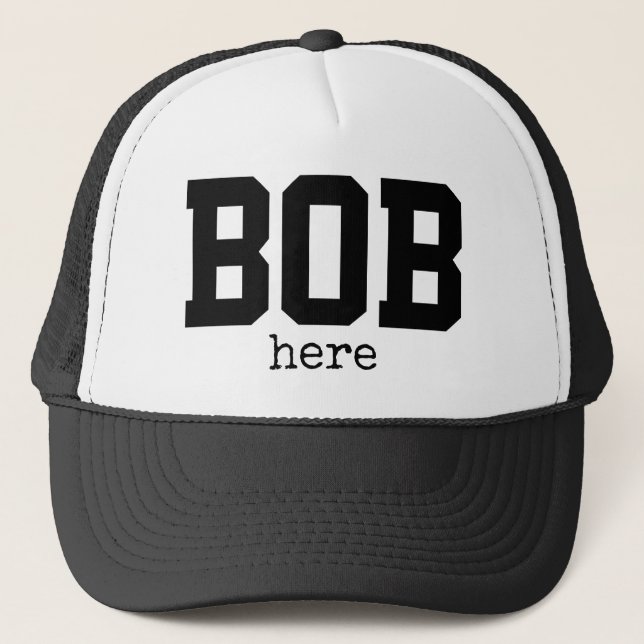 Casquette Drôle Bob Ici Trucker Chapeau (Devant)