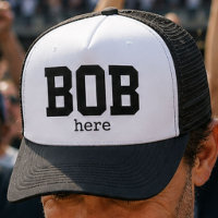 Drôle Bob Ici Trucker Chapeau
