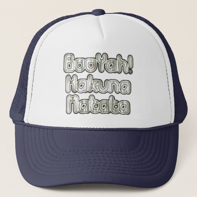 Casquette Drôle Booyah Hakunamatata Trucker Chapeau (Devant)
