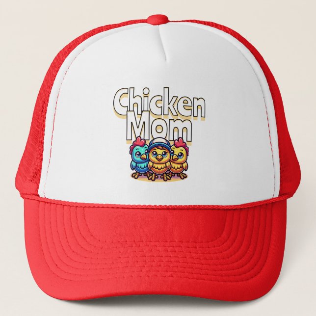 Casquette Drôle Cartoon Chicks | Chicken Mom Personnalisé (Devant)