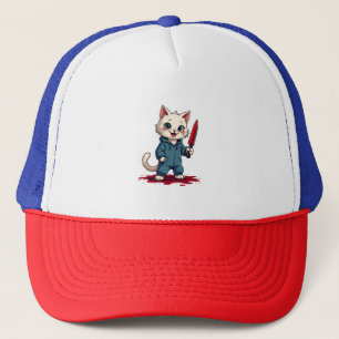 Casquette Drôle Cat Horror Films Mignonne Halloween Pour Kit