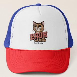 Casquette Drôle Chat Bruh mème graphique Humour Amoureux des