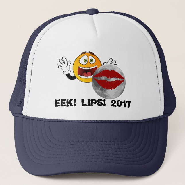 Casquette drôle de 2017 éclipses : EEK ! Lèvres ! (Devant)