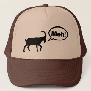 Casquette drôle de bulle de mot de Meh de chèvre