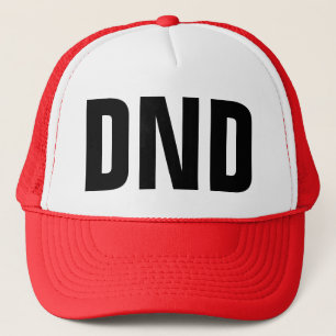 Casquette drôle de camionneur : "DND" ne dérange