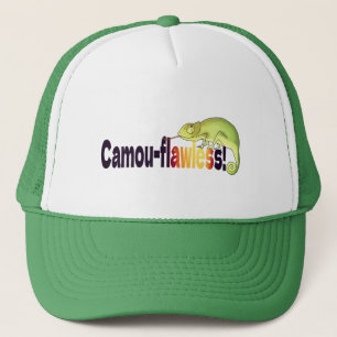 Casquette Drôle de Camou-flawless Pun de Caméléon