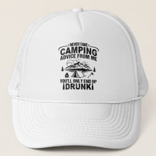 Casquette Drôle de camping à boire des paroles