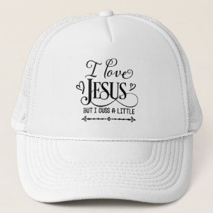 Casquette Drôle de chrétien - J'aime Jésus mais je jure un p
