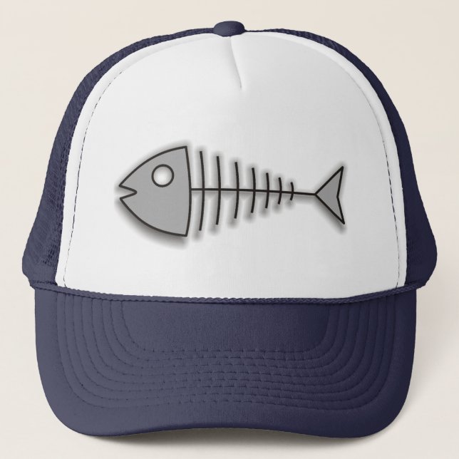 Casquette drôle de pêcheur d'os de poissons de (Devant)