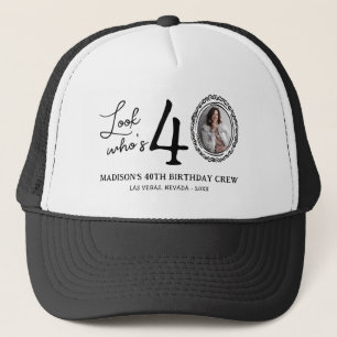 Casquette Drôle de regard, 40 ans ! Photo 40e anniversaire