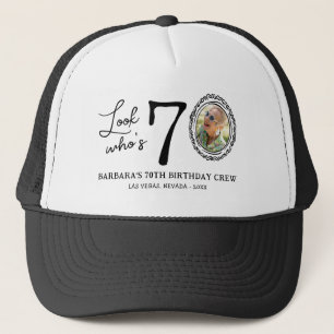 Casquette Drôle de regard, 70 ans ! Photo 70e anniversaire