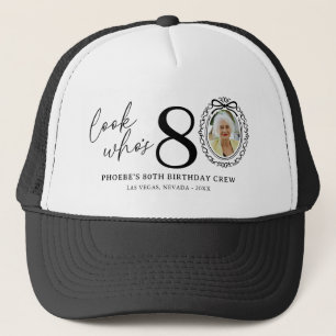 Casquette Drôle de regard, 80 ans! Photo 80e anniversaire