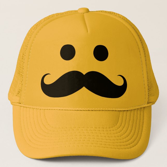 Casquette drôle de visage de moustache (Devant)