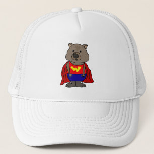 Casquette Drôle de Wombat Superhero