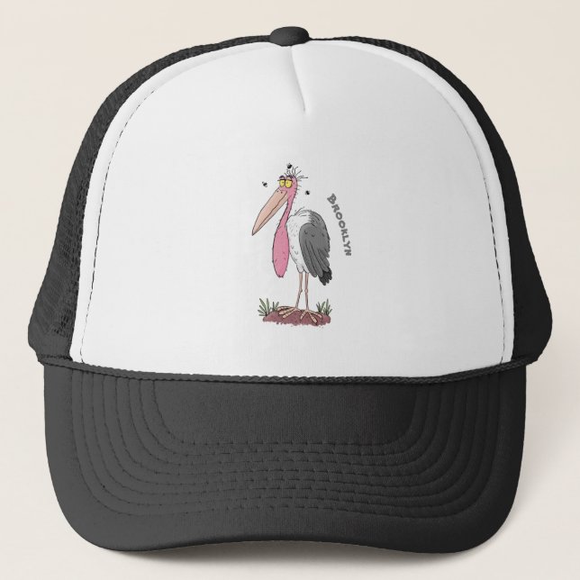 Casquette Drôle dessin animé de cigogne en marabou (Devant)