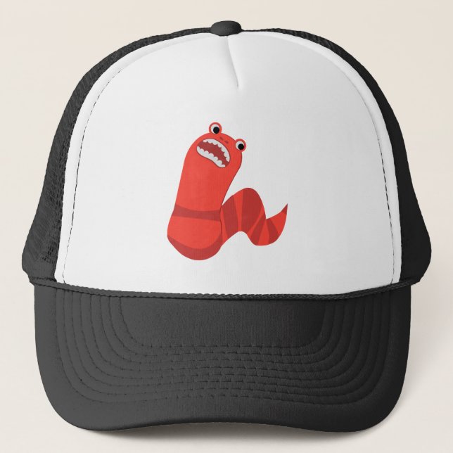 Casquette Drôle Drôle Cartoon Worm Mort de Mongolie (Devant)