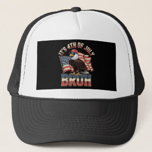 Casquette Drôle du 4 juillet Bruh Aigle patriotique
