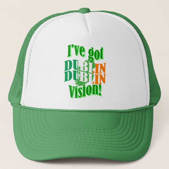 Casquette Drôle Dublin vision St Patrick's day (Devant)