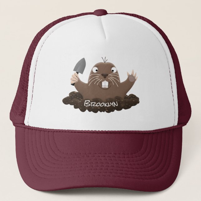 Casquette Drôle gopher de poche creusant dessin dessin de de (Devant)