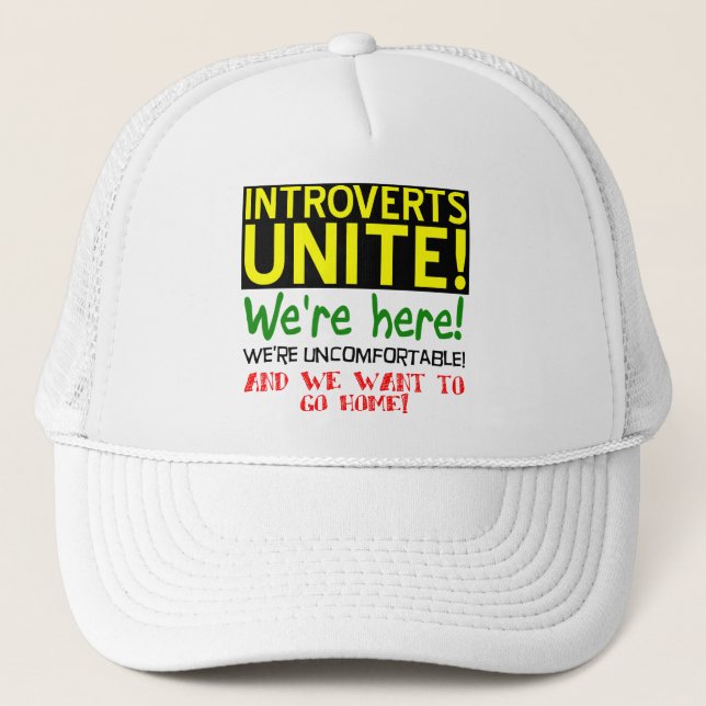 Casquette drôle 'Introvertis Unis' (Devant)
