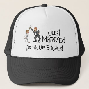 Casquette Drôle juste marié épousant le pain grillé