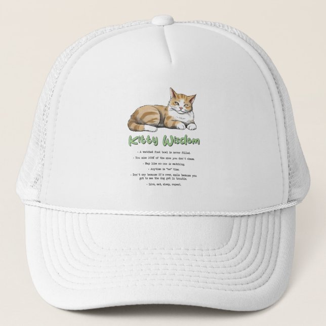 Casquette Drôle Kitty sagesse (Devant)
