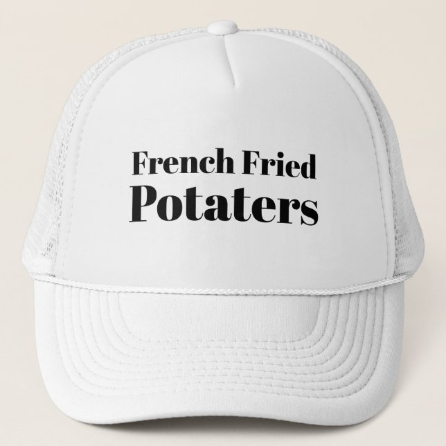Casquette Drôle LOL Novelty Baseball FRANÇAIS FRIED POTATERS (Devant)