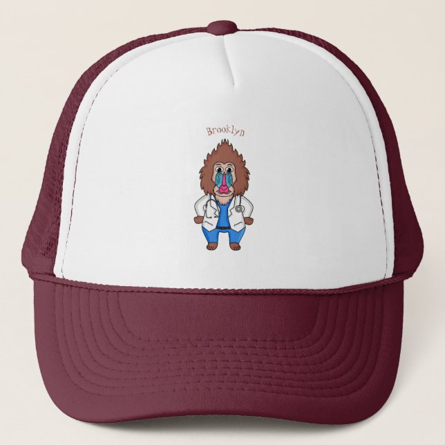 Casquette Drôle manuel dessin d'un médecin (Devant)