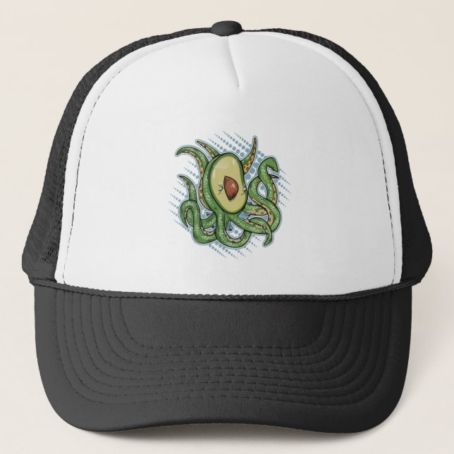 Casquette Drôle Octopus Avocado (Devant)