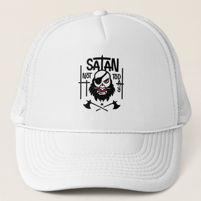 Casquette Drôle Pas Aujourd'Hui Satan - Détenu (Devant)