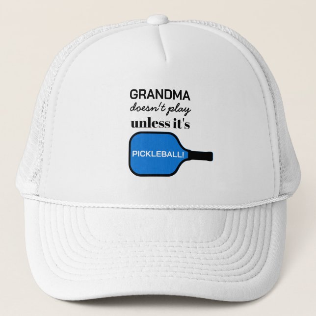 Casquette Drôle personnalisé Grandma Pickleball Player Typog (Devant)