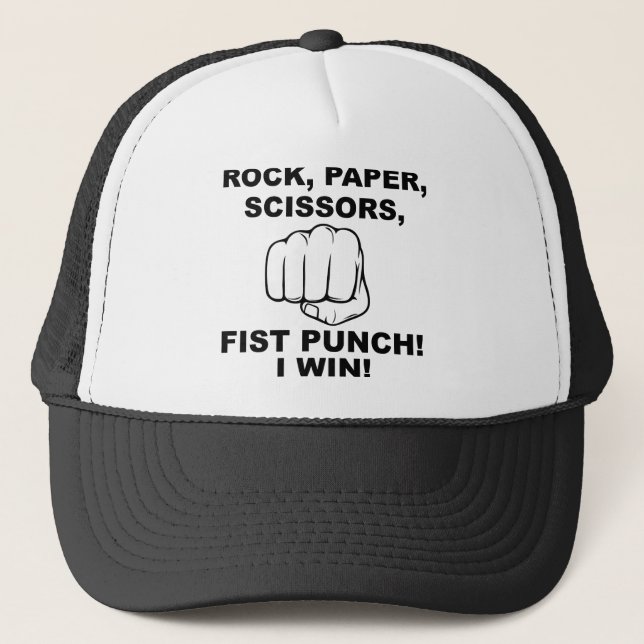 Casquette Drôle Poing De Pierre Feuille Ciseaux (Devant)