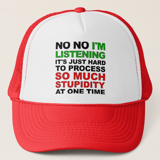 Casquette Drôle "Process Your Stupidity" Chapeau d (Devant)